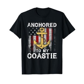 US Coast Guard Veteran Tshirt Coastie Wife USCG Veteran Flag T-Shirt