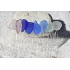 Rainbow of Surf Tumbled Sea Glass Hair Comb