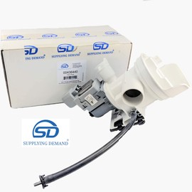 Supplying Demand 00436440 00674704 Clothes Washer Drain Pump Motor and Housing Replacement Grey