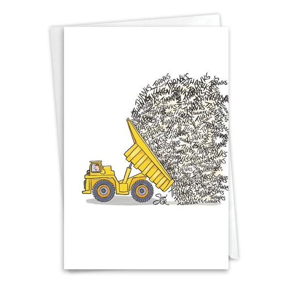 NobleWorks, Funny Thank You Paper Card with 5 x 7