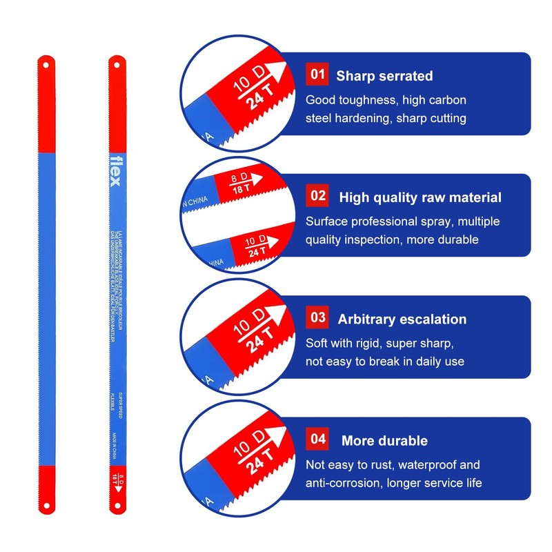 Hacksaw Blades 300mm for Metal Cutting – 20PCS High Carbon