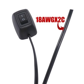 TWTADE Paste Type Car Push Button Switch ON/Off DC12V Surface Mount Water Drop Shape DIY SPST Rocker With 11.8" Cable for Various Lamps and Lanterns H-013-30CM