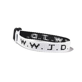 Pingyongchang WWJD Braided Rope Bracelet What Would Jesus Do Letter Hnadmade Bracelets Protection Pray Bracelet Inspirational Religious Christian Jewelry for Women Men-White