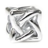 'Sterling Silver Celtic Band Cube European Style Charm Bead