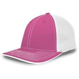 Pacific Headwear Trucker Pacflex Cap, Pink/White/Pink, X-Small