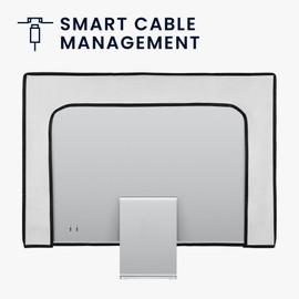 kwmobile Computer Monitor Cover Compatible with 20-22" Monitor - Bees and Flowers Black/Orange/White
