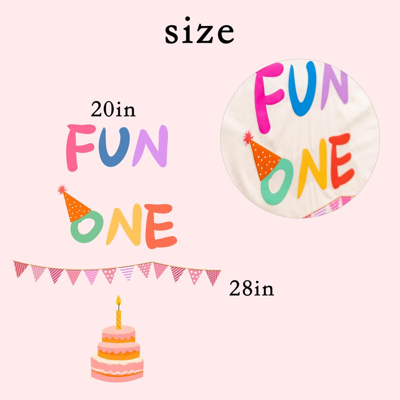 CANTLY Fun One First Birthday Party Decoration Wall Decal
