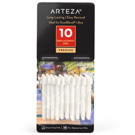 ARTEZA Marker Tip Pack, 10 Broad Chisel Nibs, Marker Nib Replacements for EverBlend Alcohol Markers, Art Supplies for Drawing, Sketching, and Lettering