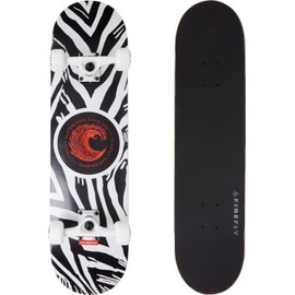 Firefly Unisex SKB 505 Skateboard, White/Black/Red, One Size