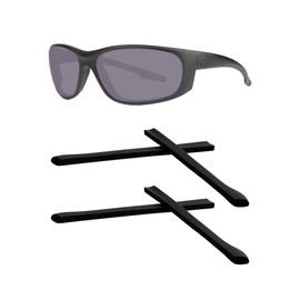 Kygear 2 Pairs Black Silicone Replacement Temple Sleeve Arm Grips, Silicone Rubber Ear Socks Arm Sleeve for Oakley Chamber OX8138, Anti-Slip Glasses Arm Covers