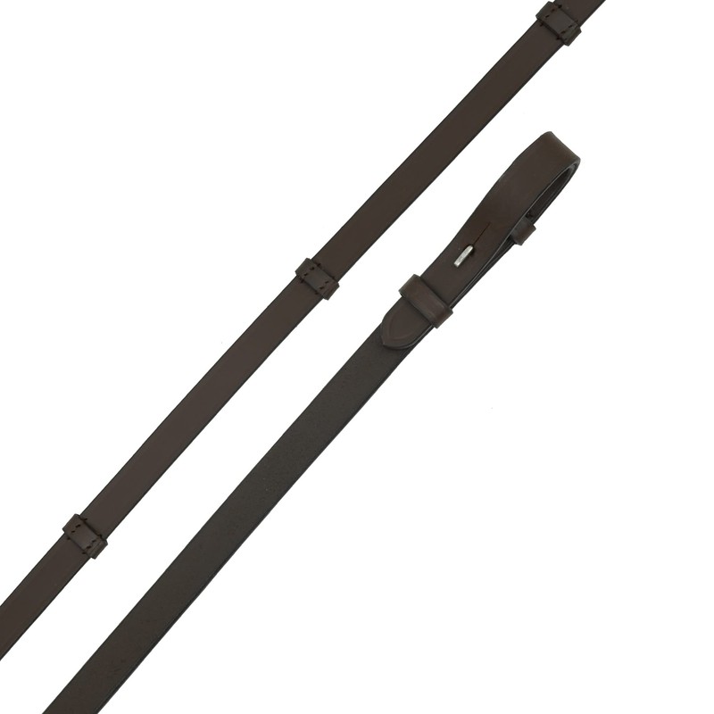SIE Leather reins with stoppers (Black, Full)