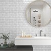 CHIHUT 12''x12'' White 3D Marble Peel and Stick Backsplash Tiles