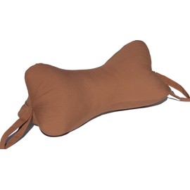 Original Bones NeckBone Chiropractic Cervical Pillows in Poly Cotton, Brown, Zipper Access for Comfort Adjustment