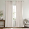MIULEE Non-See-Through Privacy Linen Curtains 2 Panels, Light Filtering Window
