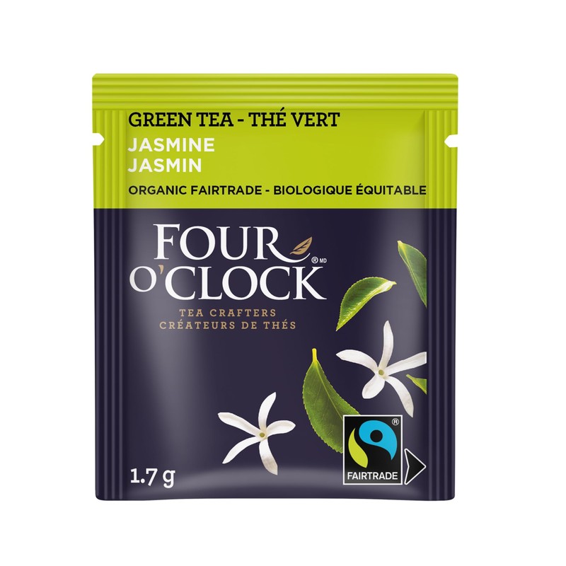 Four O'Clock Jasmine Green Tea Organic Fairtrade, Non-GMO, Kosher, Gluten-Free,