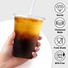 Clawsoff 16 oz 100 Pack Plastic Cups with Lids and