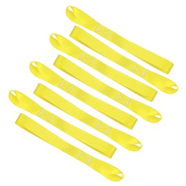 JCHL Soft Loop Tie Down Straps 1800Lbs Load Capacity, Tie Down Loops for Securing ATV UTV Motorcycles Scooters Dirt Bikes Lawn Garden Equipment yellow (8 Pack)