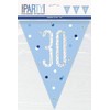 Unique Party 92083 - 9ft Foil Glitz Blue 30th Birthday