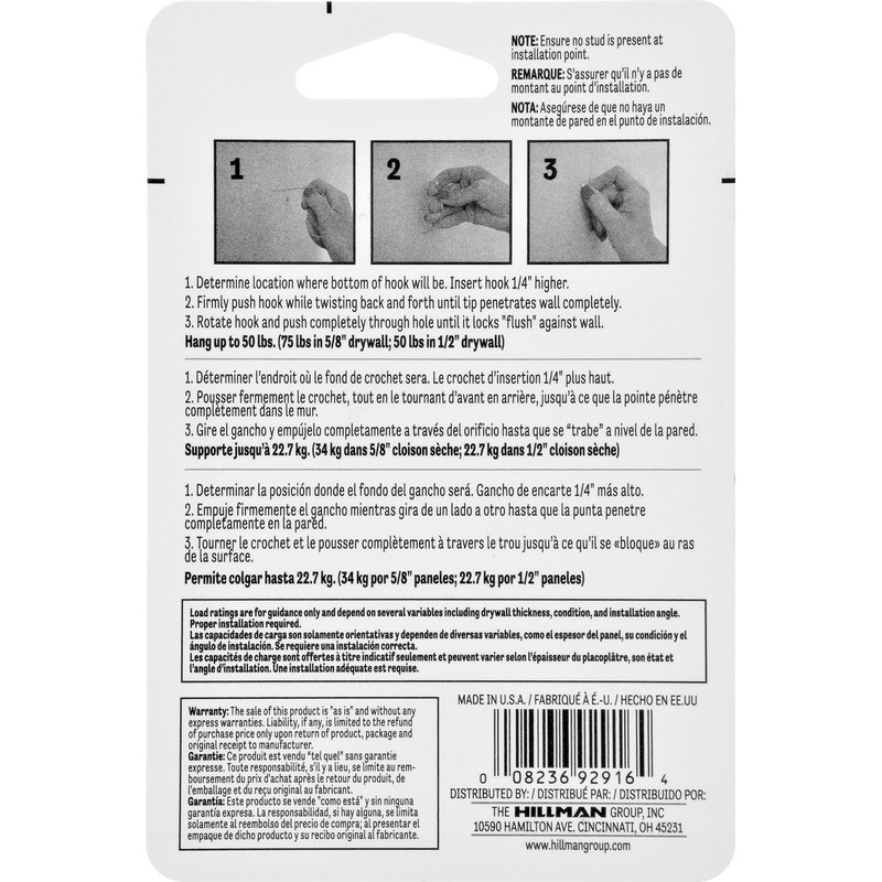 Hillman 121048 Gorilla Hook Picture Hangers (50lb) 2 Piece