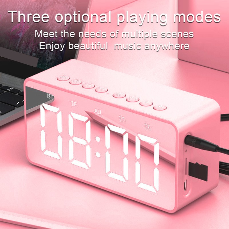 BT506F Speaker Portable Bluetooth Mini Speaker FM Wireless Music Mirror