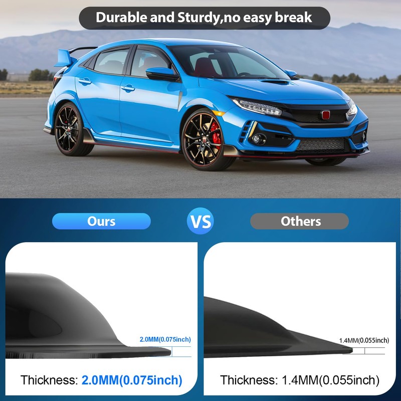 Nilight Durable in Channel Rain Guards for Honda Civic Hatchback