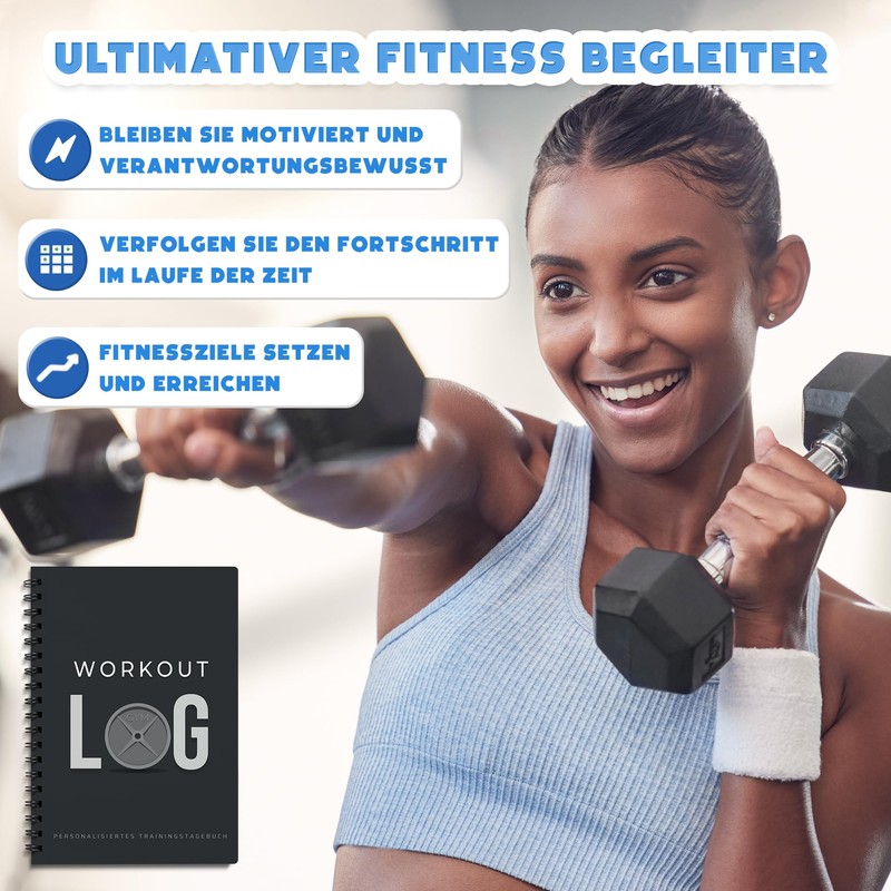 Fitness Log Book - Training Planner - A5 Size Black