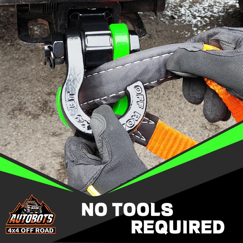 AUTOBOTS Tigertooth D Ring Shackles 45,000lb Break Strength, 3/4”Shackle D