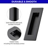JOY DECOR 2 Pack Pocket Door Handles, 4.72" Rectangular Recessed