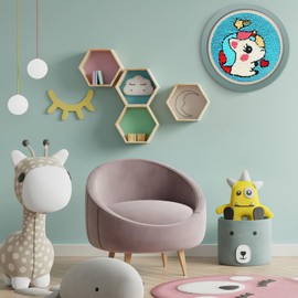 JSRQT Punch Needle Kit for Beginners Needle Punch Starter Kits with Unicorn Pattern Handcraft DIY Embroidery Kit DIY Punch Needle Craft with Instructions Punch Needle Hoop Kit for Kids Adults Craft