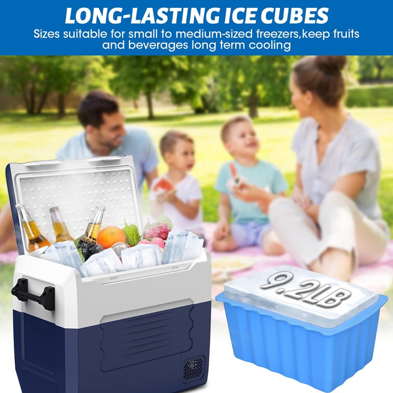 Large Ice Cube Molds 4 Pack - 37LB Silicone Ice
