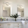 JUSHENG Brushed Nickel Vanity Lights for Bathroom Light Fixtures 5CCT