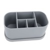 Silicone Toothbrush Toothpaste Holder Multipurpose 5 Slots Drainage Holes Bathroom