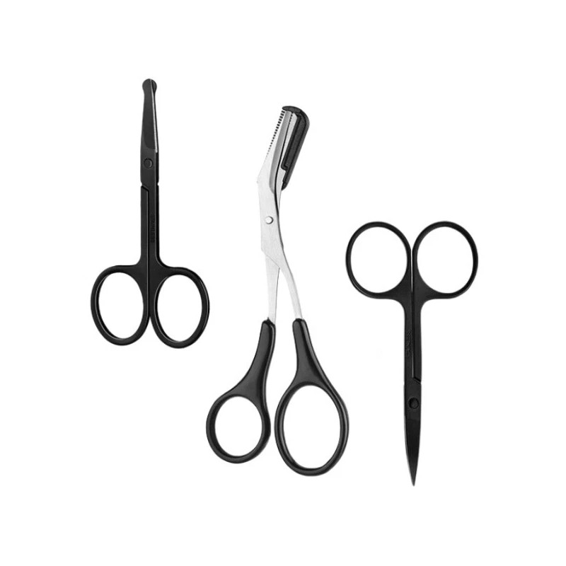 Unbranded Tweezers (2 Pcs) Scissor Tweezers Shaped Eyebrow Straight Tip