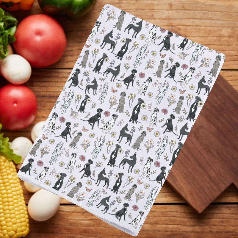 JNIAP Great Dane Kitchen Towel Great Dane Lover Gift Great