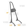 CB Detachable Sissy Bar Passenger Backrest For Harley Sportster 883