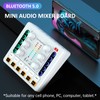Live Sound Card, Audio Mixer Board for PC Computer Phone,