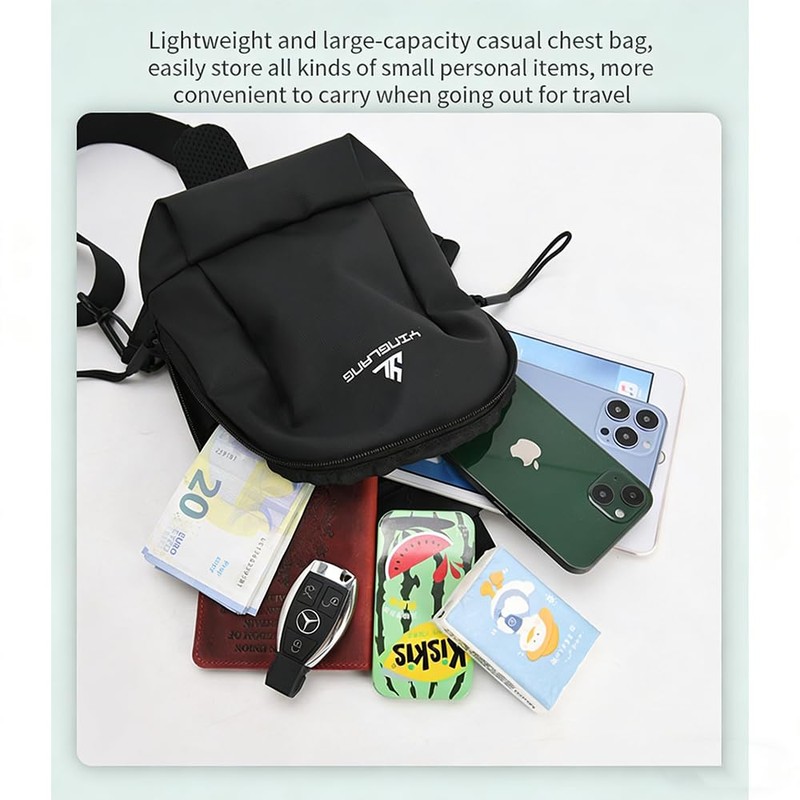 JIMYAO Crossbody Sling Bag for Men & Women, Waterproof Lightweight