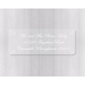 60ct - Return Address Clear Transparent Wedding Invitation Labels/Stickers/Seals (#316-C)