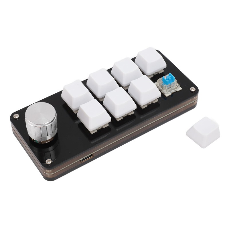 Mini 8 Key Keypad with Knob Hot Swappable Blue Switch