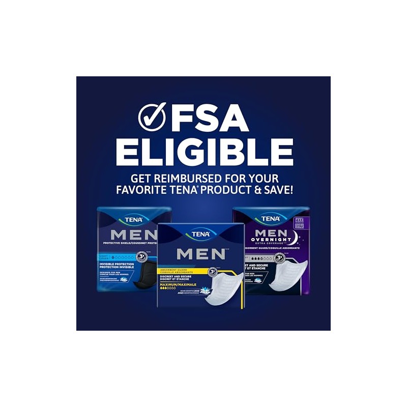 Tena Protectores de incontinencia para hombres, absorción moderada, 48 unidades