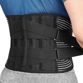 Back Support Brace | Compression Lower Back Lumbar Brace - Adjustable Posture Correction Waist Protection Mesh Fabric for Training, Weightlifting
