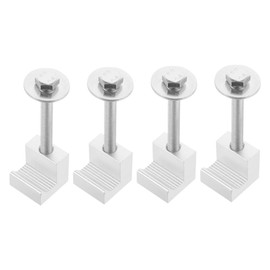 GANAZONO 4pcs J Shaped Toolbox Mounting Kit Heavy Duty Aluminum Alloy Crossover Clamps for Secure Pickup Truck Installation Lightweight Space Saving Tool Holder