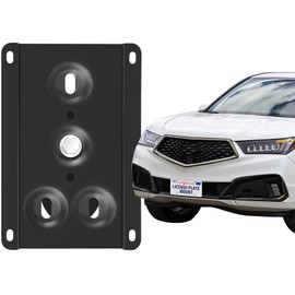 No Drill Front License Plate Bracket Holder Compatible with Acura MDX 2022-2024 (4th gen), ZDX 2010-2024, Rust-Proof License Plate Mount Adapter, Bumper Grille Car Tag Frame with Anti-Theft Screws