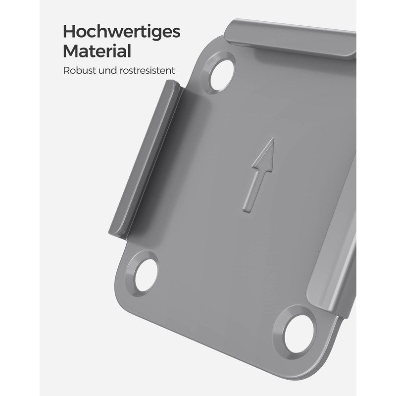 SONGMICS Floor Bracket for Side Awning Posts, Metal Plate with