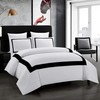 OSVINO Hotel Duvet Cover Set 2Pcs Microfiber Simple Line Style