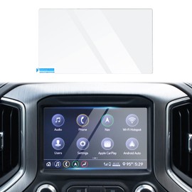 Autorder Custom Fit for Screen Protector 2016-2020 2021 2022 GMC Sierra 1500 2500HD 3500HD Accessories Tempered Glass 9H Navigation Touchscreen Protective Film(8-Inch)