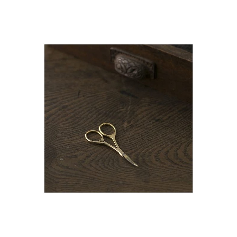 Kai Corporation HC3538 Seisonroku Gold Scissors, Curved Blade, 24K Gold