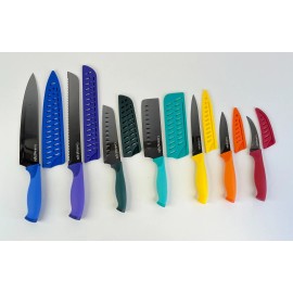14 Piece Knife Sets 7 Knives & 7 Sheaths Multi Color