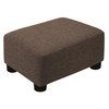 CAROLMADE Small Foot Stool Ottoman Footstool with Legs Under Desk