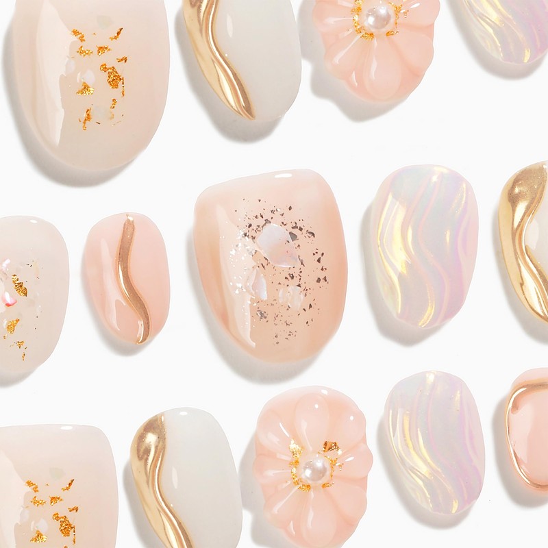 Sun&Beam Nails Handmade Nail Tips Short Coffin Ballerina False Nail